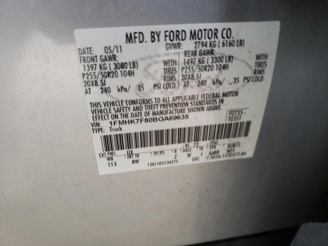 Photo 9 VIN: 1FMHK7F80BGA69635 - FORD EXPLORER L 