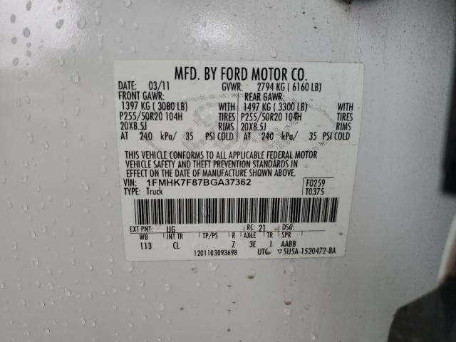 Photo 13 VIN: 1FMHK7F87BGA37362 - FORD EXPLORER L 