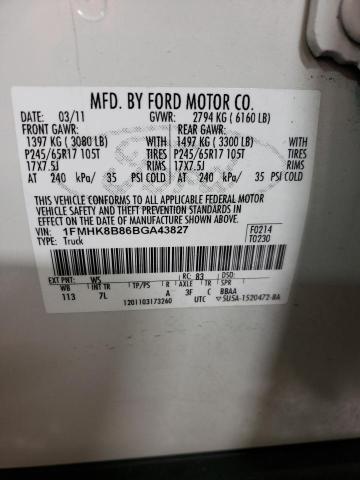 Photo 12 VIN: 1FMHK8B86BGA43827 - FORD EXPLORER 