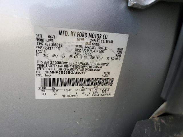 Photo 12 VIN: 1FMHK8B88BGA89353 - FORD EXPLORER 