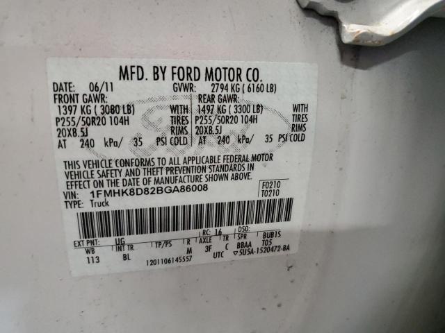 Photo 12 VIN: 1FMHK8D82BGA86008 - FORD EXPLORER X 