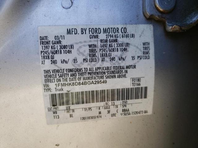 Photo 11 VIN: 1FMHK8D84BGA29549 - FORD EXPLORER X 