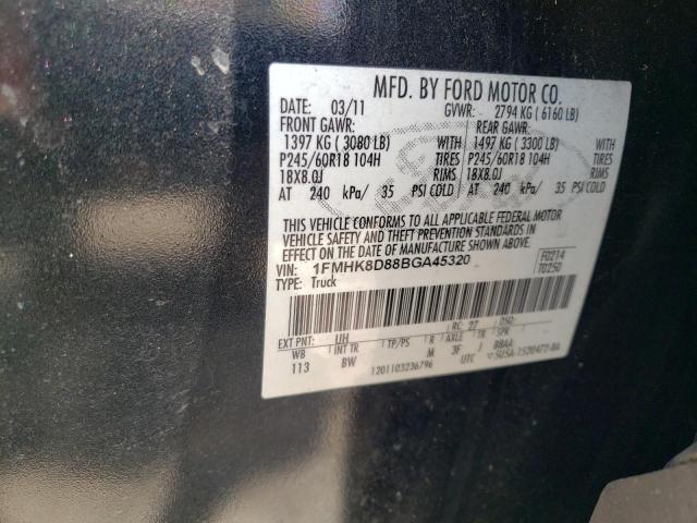 Photo 11 VIN: 1FMHK8D88BGA45320 - FORD EXPLORER X 