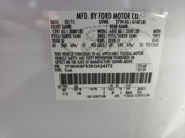 Photo 9 VIN: 1FMHK8F83BGA24372 - FORD EXPLORER L 