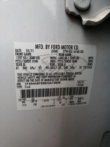 Photo 12 VIN: 1FMHK8F85BGA72908 - FORD EXPLORER L 