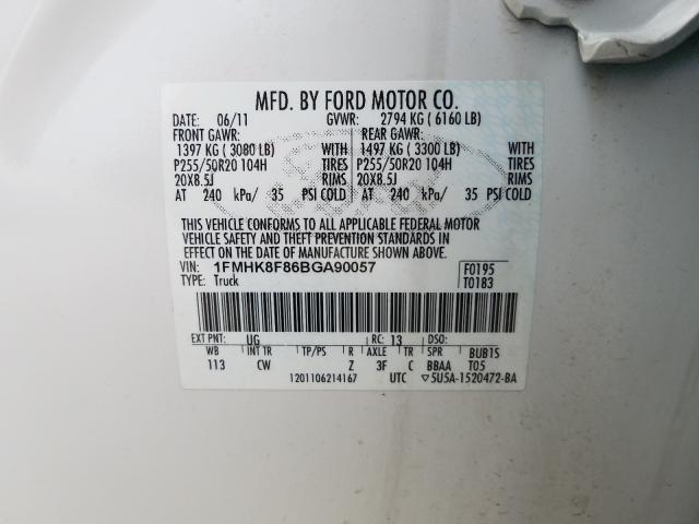 Photo 9 VIN: 1FMHK8F86BGA90057 - FORD EXPLORER L 