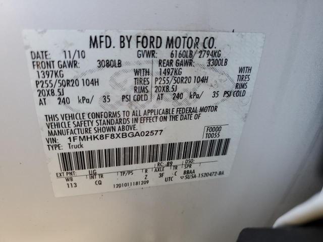 Photo 9 VIN: 1FMHK8F8XBGA02577 - FORD EXPLORER L 