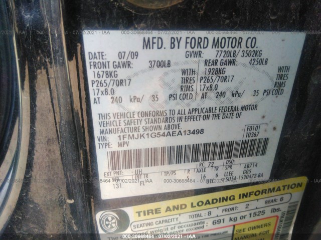 Photo 8 VIN: 1FMJK1G54AEA13498 - FORD EXPEDITION EL 