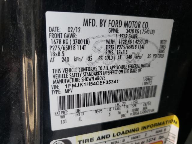 Photo 9 VIN: 1FMJK1H54CEF35341 - FORD EXPEDITION 