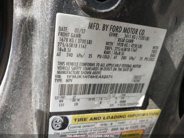 Photo 8 VIN: 1FMJK1HT6HEA52679 - FORD EXPEDITION EL 