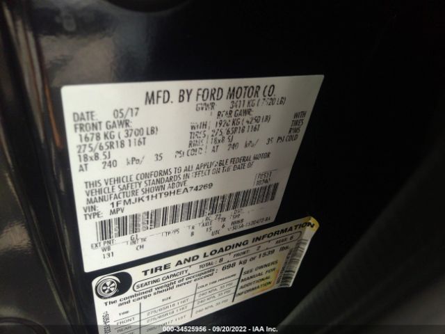 Photo 8 VIN: 1FMJK1HT9HEA74269 - FORD EXPEDITION EL 