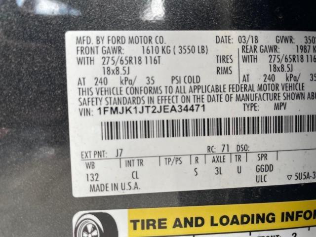 Photo 9 VIN: 1FMJK1JT2JEA34471 - FORD EXPEDITION 