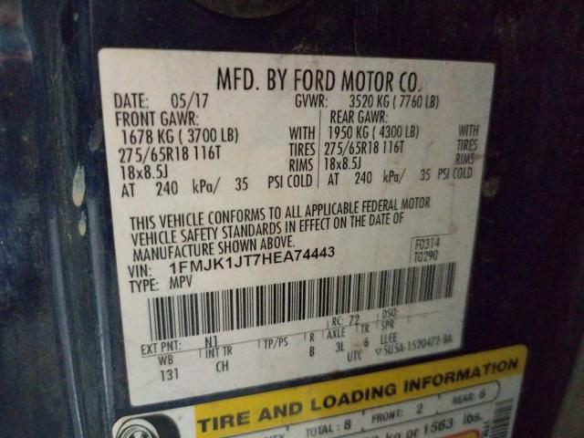 Photo 19 VIN: 1FMJK1JT7HEA74443 - FORD EXPEDITION 