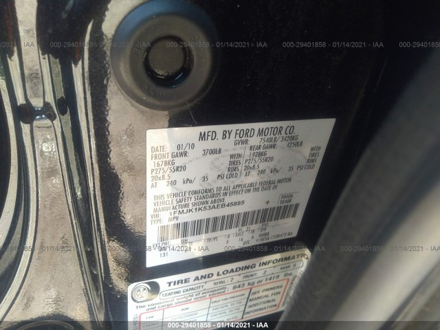 Photo 8 VIN: 1FMJK1K53AEB45885 - FORD EXPEDITION EL 