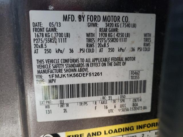 Photo 13 VIN: 1FMJK1K56DEF51261 - FORD EXPEDITION 