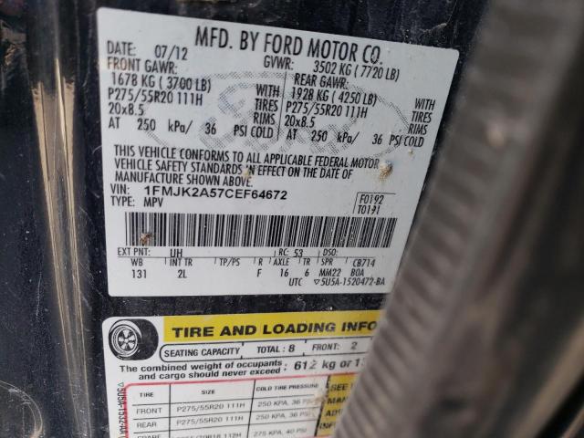 Photo 11 VIN: 1FMJK2A57CEF64672 - FORD EXPEDITION 