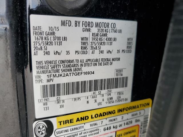 Photo 12 VIN: 1FMJK2AT7GEF16934 - FORD EXPEDITION 