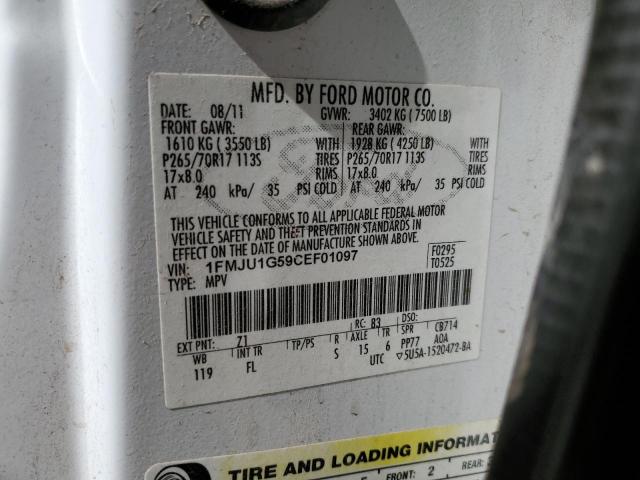 Photo 12 VIN: 1FMJU1G59CEF01097 - FORD EXPEDITION 