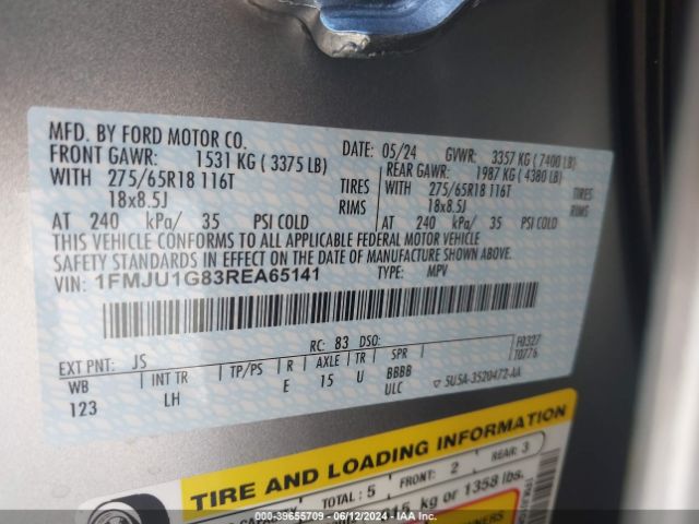 Photo 8 VIN: 1FMJU1G83REA65141 - FORD EXPEDITION 