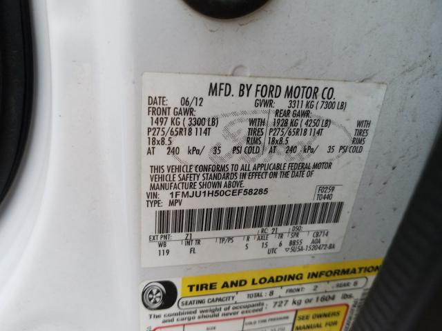 Photo 9 VIN: 1FMJU1H50CEF58285 - FORD EXPEDITION 