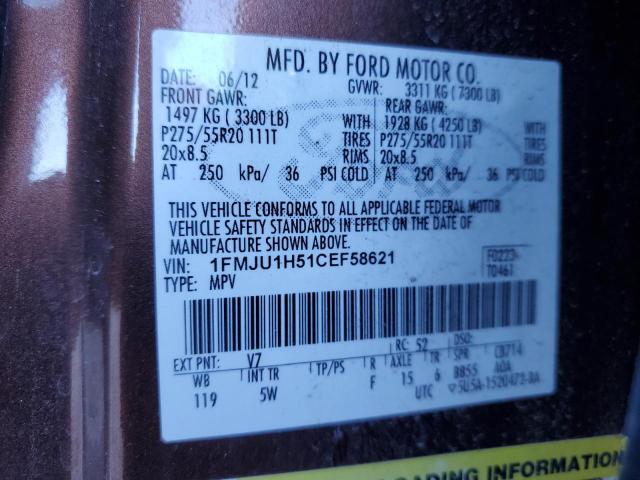 Photo 13 VIN: 1FMJU1H51CEF58621 - FORD EXPEDITION 