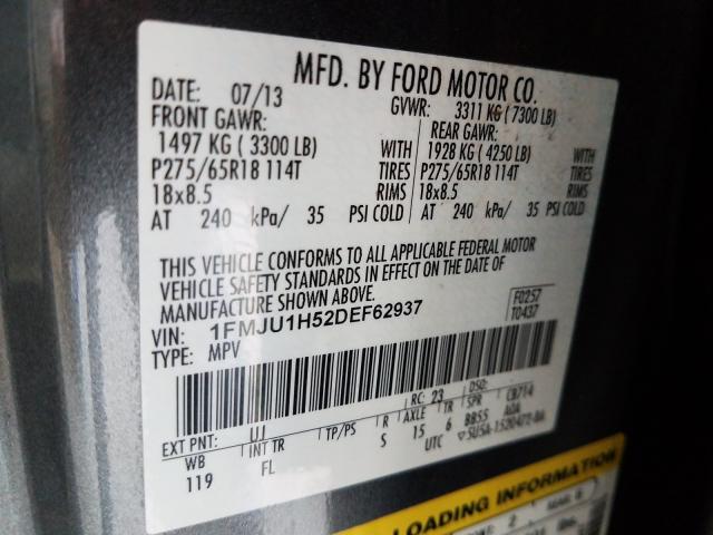 Photo 9 VIN: 1FMJU1H52DEF62937 - FORD EXPEDITION 