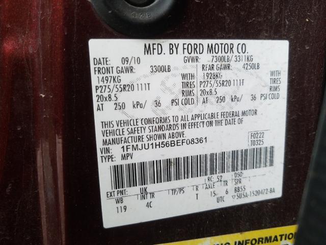 Photo 9 VIN: 1FMJU1H56BEF08361 - FORD EXPEDITION 