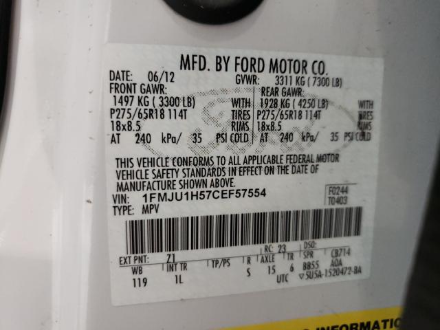 Photo 9 VIN: 1FMJU1H57CEF57554 - FORD EXPEDITION 