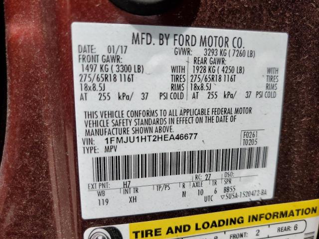 Photo 12 VIN: 1FMJU1HT2HEA46677 - FORD EXPEDITION 