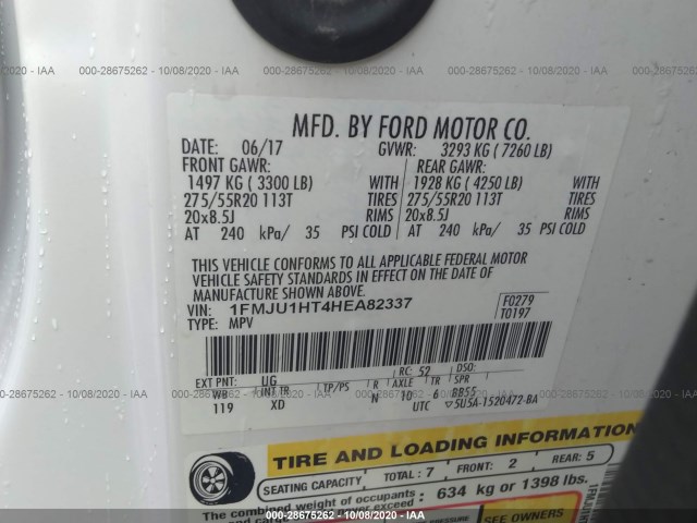 Photo 8 VIN: 1FMJU1HT4HEA82337 - FORD EXPEDITION 