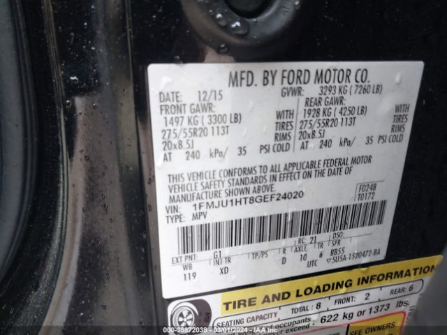 Photo 8 VIN: 1FMJU1HT8GEF24020 - FORD EXPEDITION 