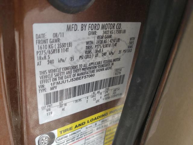 Photo 9 VIN: 1FMJU1J53BEF57060 - FORD EXPEDITION 