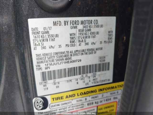 Photo 8 VIN: 1FMJU1JT1HEA50729 - FORD EXPEDITION 