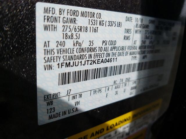 Photo 9 VIN: 1FMJU1JT2KEA04611 - FORD EXPEDITION 