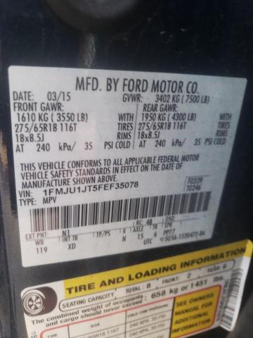 Photo 9 VIN: 1FMJU1JT5FEF35078 - FORD EXPEDITION 