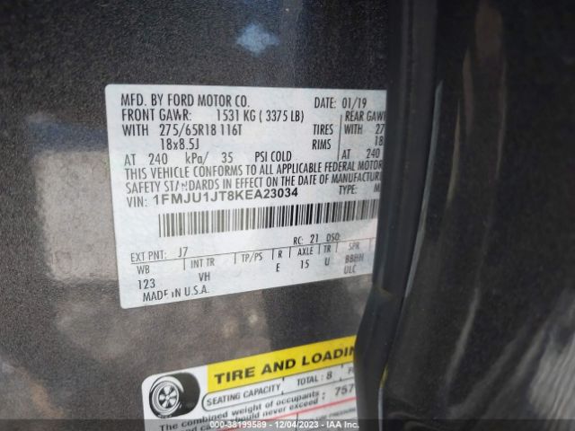 Photo 8 VIN: 1FMJU1JT8KEA23034 - FORD EXPEDITION 