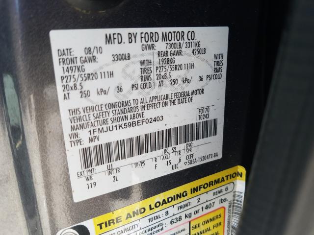 Photo 9 VIN: 1FMJU1K59BEF02403 - FORD EXPEDITION 