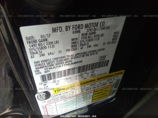 Photo 8 VIN: 1FMJU1KT7HEA49938 - FORD EXPEDITION 