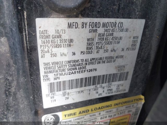 Photo 8 VIN: 1FMJU2A51EEF12676 - FORD EXPEDITION 