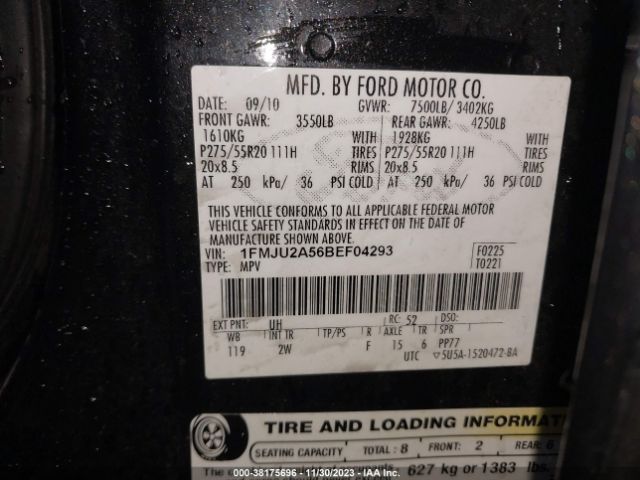 Photo 8 VIN: 1FMJU2A56BEF04293 - FORD EXPEDITION 