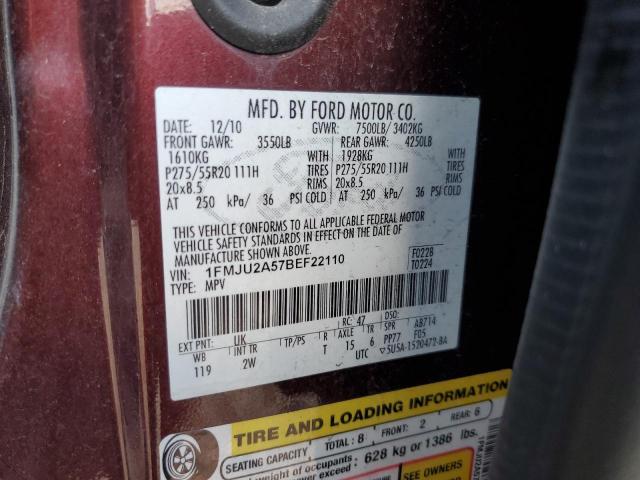 Photo 12 VIN: 1FMJU2A57BEF22110 - FORD EXPEDITION 