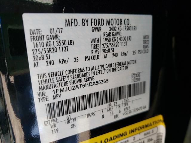 Photo 9 VIN: 1FMJU2AT6HEA55365 - FORD EXPEDITION 