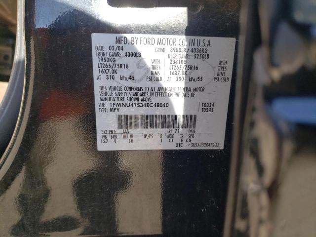 Photo 12 VIN: 1FMNU41S34EC48040 - FORD EXCURSION 