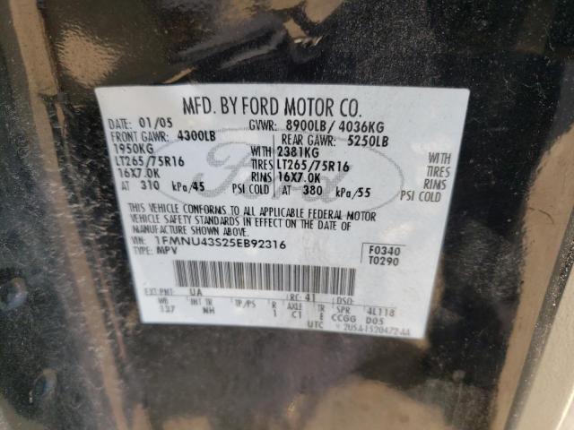 Photo 12 VIN: 1FMNU43S25EB92316 - FORD EXCURSION 