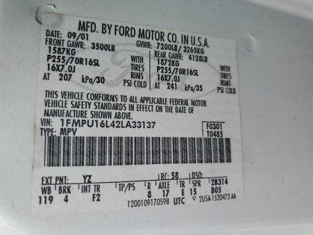 Photo 12 VIN: 1FMPU16L42LA33137 - FORD EXPEDITION 