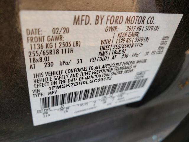 Photo 12 VIN: 1FMSK7BH0LGC09132 - FORD EXPLORER 