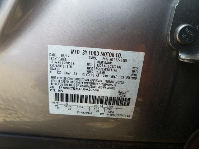 Photo 9 VIN: 1FMSK7BH4LGA29569 - FORD EXPLORER 