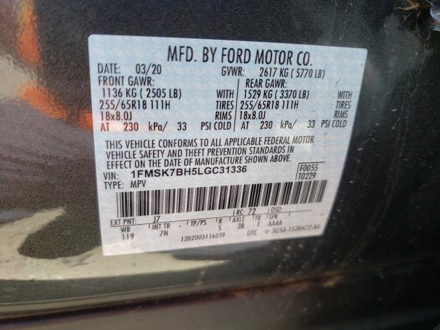 Photo 9 VIN: 1FMSK7BH5LGC31336 - FORD EXPLORER 