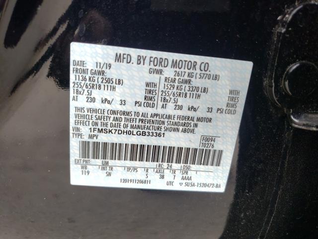 Photo 9 VIN: 1FMSK7DH0LGB33361 - FORD EXPLORER X 