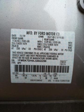 Photo 9 VIN: 1FMSK7DH0LGB42299 - FORD EXPLORER X 